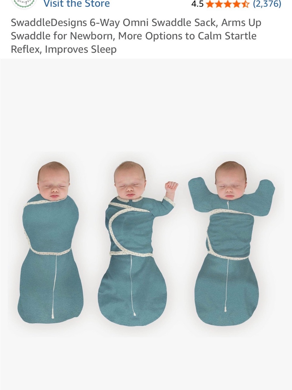 Swaddle Designs 6-Way Omni Swaddle Sack in Teal Blue